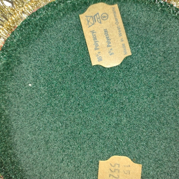 West Germany 4 Coasters Fabric Lace Edge New - Picture 4 of 5